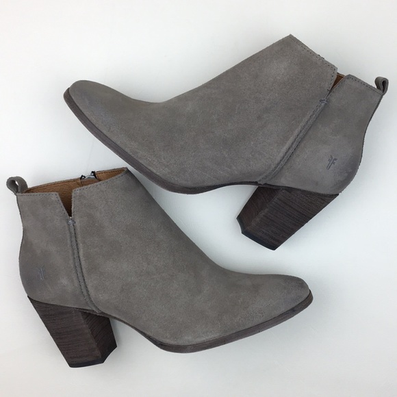 Frye Shoes - Frye Meghan Taupe Suede Ankle Booties NEW Size 8